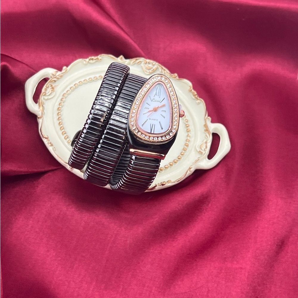 Black and Rose Gold Serpentine Watch - Picture 8 of 10